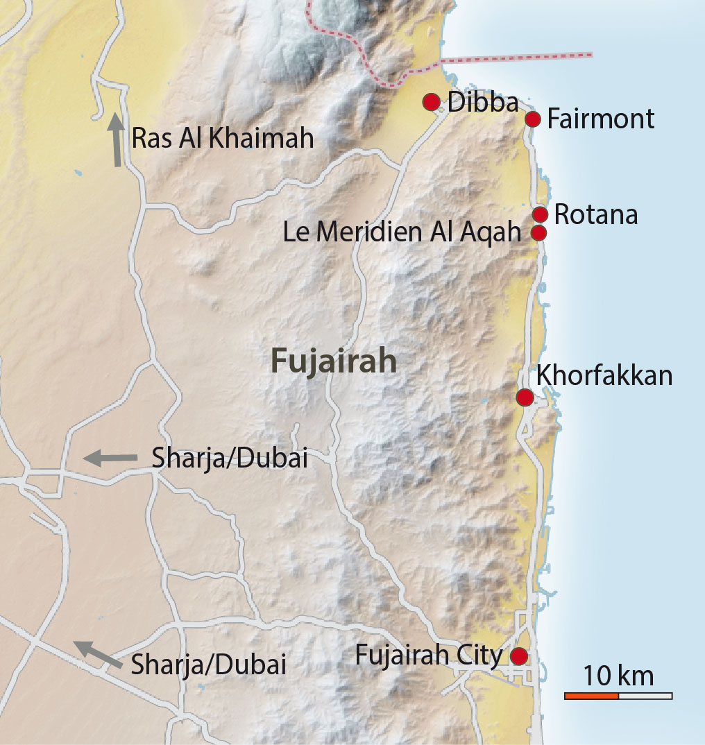 Karte Fujairah