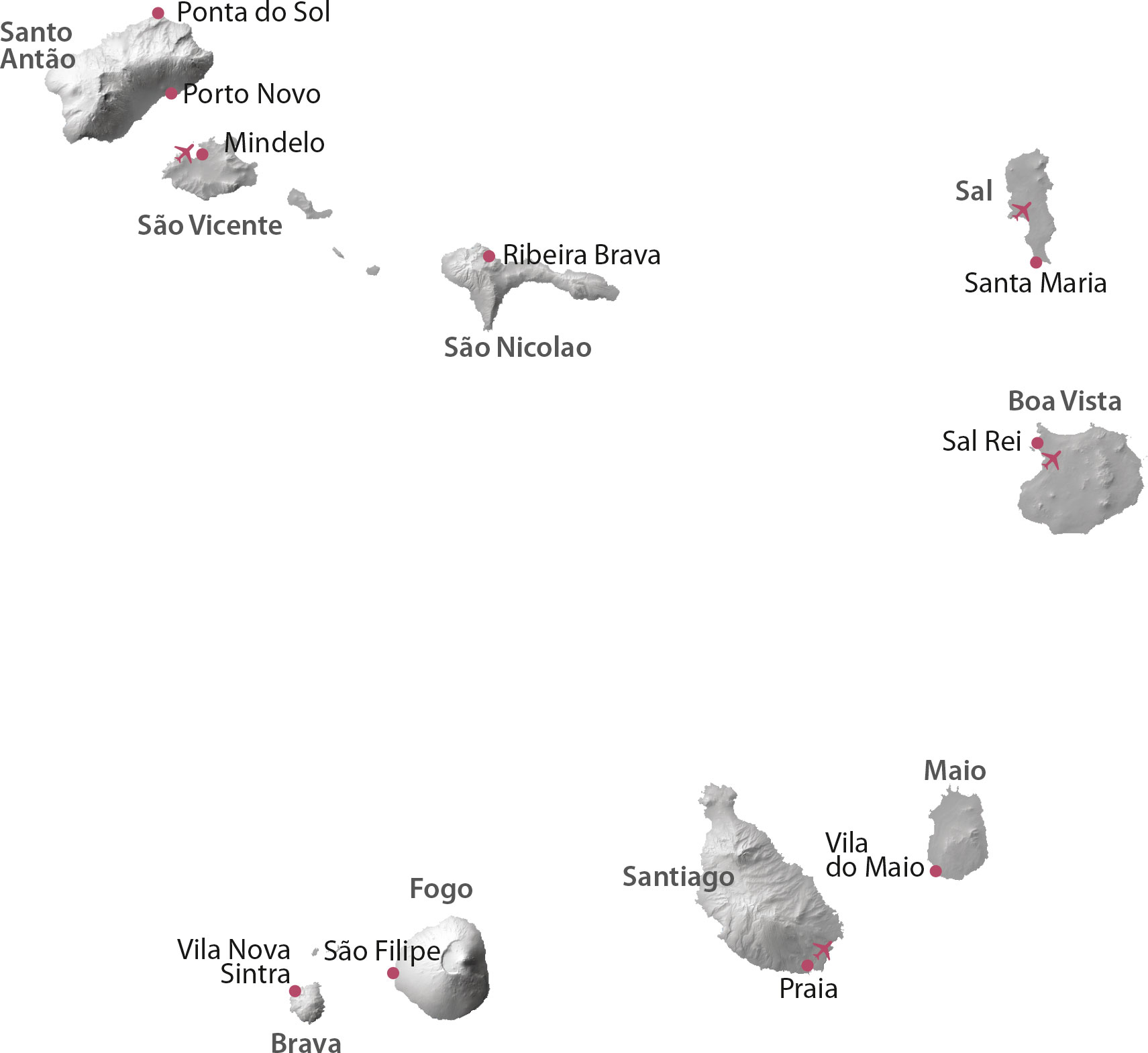 Karte Kapverden