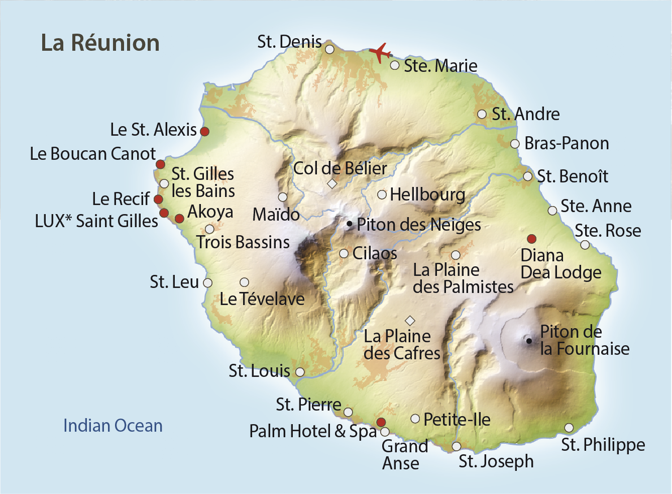 Karte La Réunion