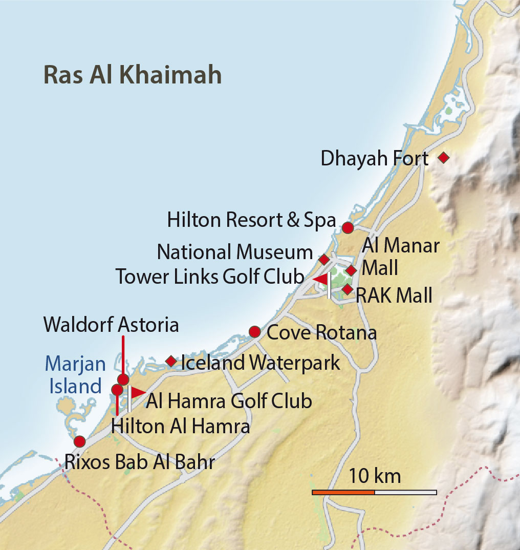 Karte Ras al Khaimah