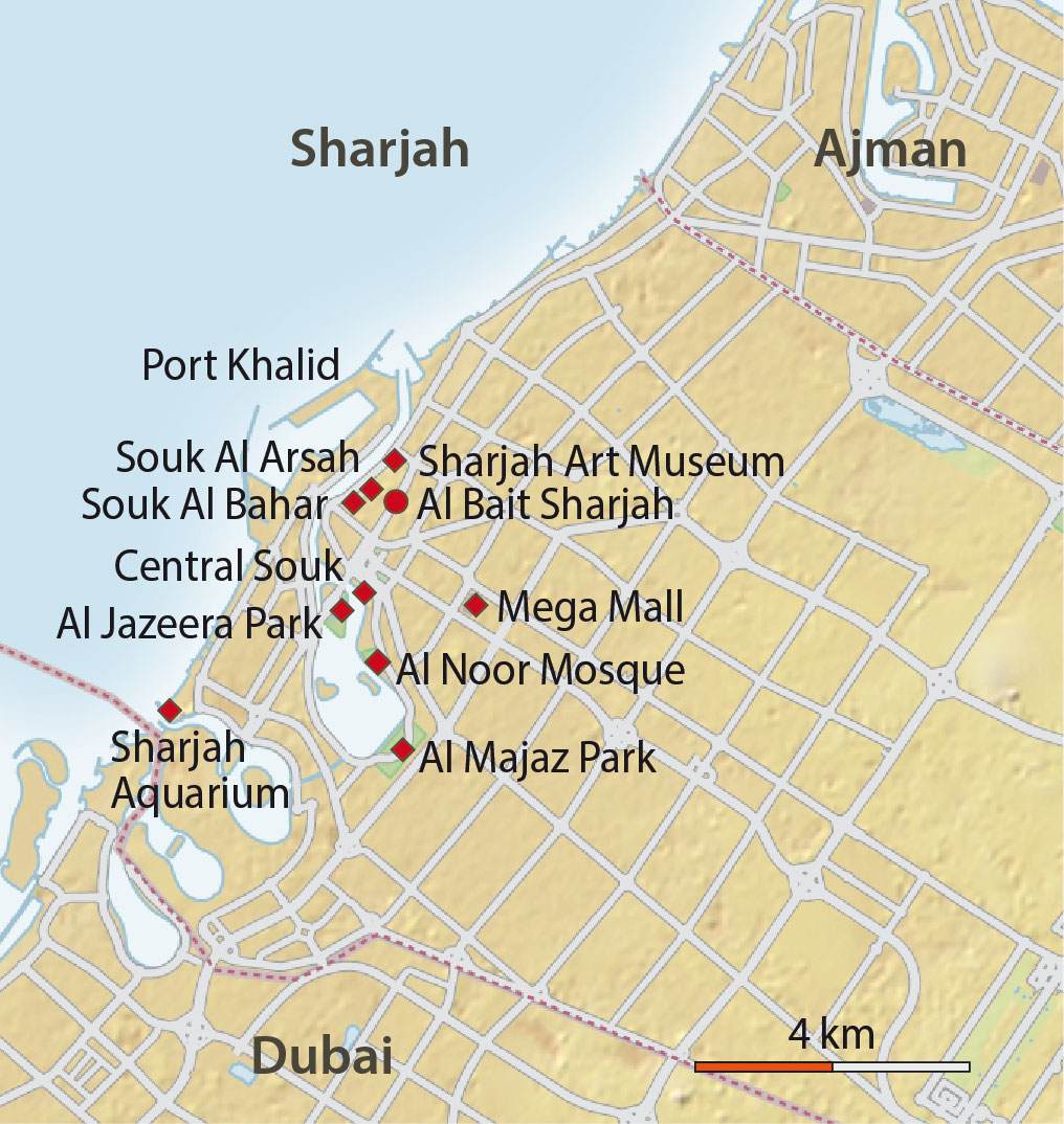 Karte Sharjah